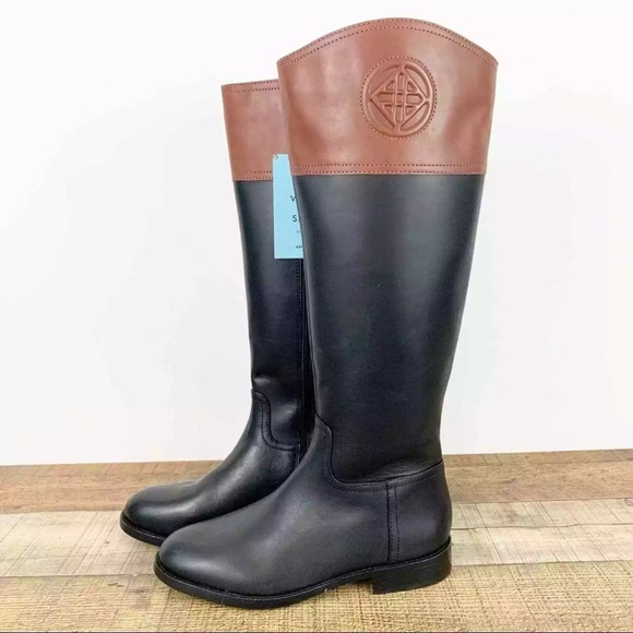 Antonio Melani Tall Genuine Leather Riding Boots - Picture 2 of 13
